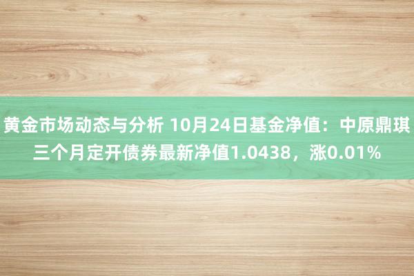 黄金市场动态与分析 10月24日基金净值：中原鼎琪三个月定开债券最新净值1.0438，涨0.01%