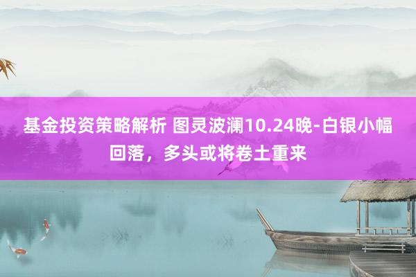 基金投资策略解析 图灵波澜10.24晚-白银小幅回落，多头或将卷土重来