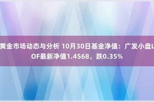 黄金市场动态与分析 10月30日基金净值：广发小盘LOF最新净值1.4568，跌0.35%