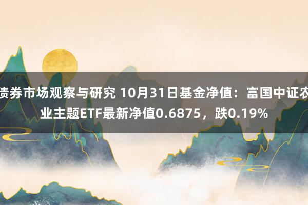 债券市场观察与研究 10月31日基金净值：富国中证农业主题ETF最新净值0.6875，跌0.19%