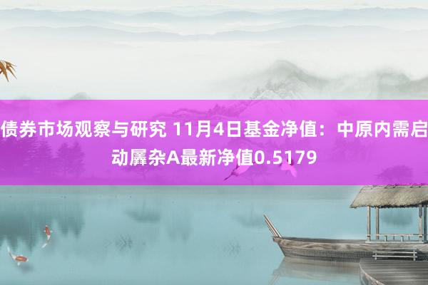 债券市场观察与研究 11月4日基金净值：中原内需启动羼杂A最新净值0.5179