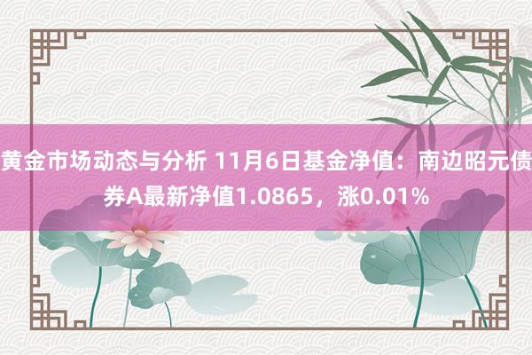 黄金市场动态与分析 11月6日基金净值：南边昭元债券A最新净值1.0865，涨0.01%