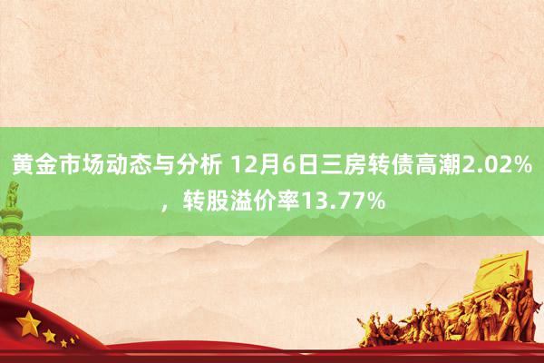 黄金市场动态与分析 12月6日三房转债高潮2.02%，转股溢价率13.77%