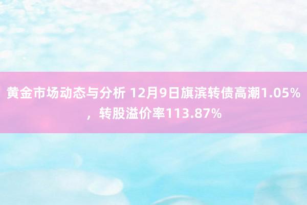 黄金市场动态与分析 12月9日旗滨转债高潮1.05%，转股溢价率113.87%