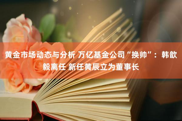 黄金市场动态与分析 万亿基金公司“换帅”：韩歆毅离任 新任黄辰立为董事长