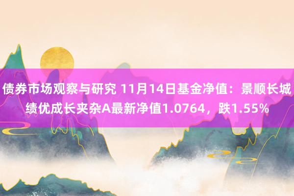 债券市场观察与研究 11月14日基金净值：景顺长城绩优成长夹杂A最新净值1.0764，跌1.55%