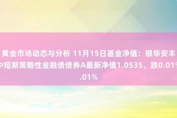 黄金市场动态与分析 11月15日基金净值：银华安丰中短期策略性金融债债券A最新净值1.0535，跌0.01%