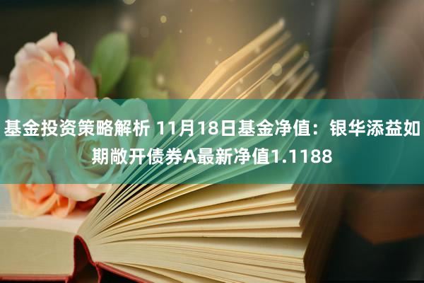 基金投资策略解析 11月18日基金净值：银华添益如期敞开债券A最新净值1.1188