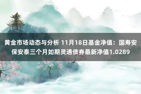 黄金市场动态与分析 11月18日基金净值：国寿安保安泰三个月如期灵通债券最新净值1.0289