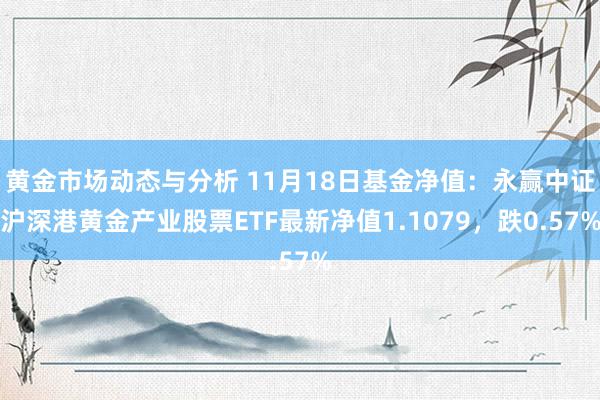 黄金市场动态与分析 11月18日基金净值：永赢中证沪深港黄金产业股票ETF最新净值1.1079，跌0.57%