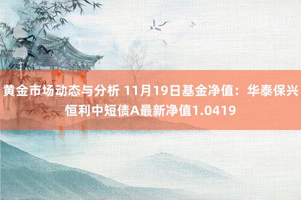 黄金市场动态与分析 11月19日基金净值：华泰保兴恒利中短债A最新净值1.0419