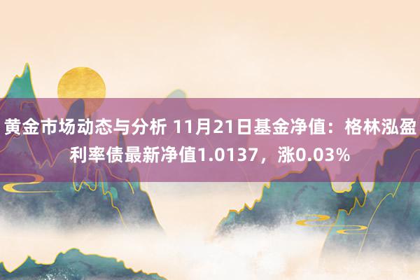 黄金市场动态与分析 11月21日基金净值：格林泓盈利率债最新净值1.0137，涨0.03%